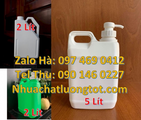 Can 2l quay, can 4l vuông, can 5l đựng dầu nhớt can nhựa 0.5L đựng hóa chất can nhựa 1L 2L đựng du