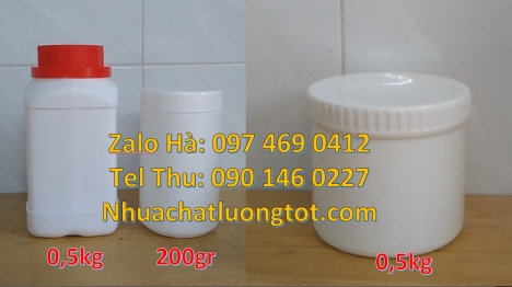 Hũ nhựa 1kg giá rẻ, Hũ 1.8l giá rẻ, Hũ 1kg giá rẻ, Hũ 0.5kg hdpe, phân phối nhựa hdpe, Hũ 1kg garent