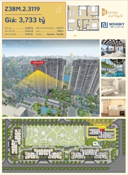 Mở bán căn góc 19 tòa D 2PN 62m2 rẻ nhất Masteri West Heights  3.19 tỷ