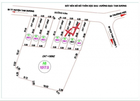 Cần bán 6 lô hướng đạo Giá F0 bao phí sổ