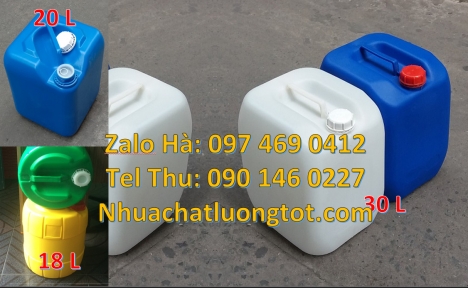can vuông 30l trắng, can 25l vuông Can nhựa cao cấp 30l, Can 25đựng hóa chất, can 20l giá rẻ, can 25