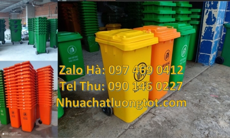 Xe gom rác 120l 240l, thùng rác 60 lít có bánh xe Thùng rác 60 lít Thùng rác 120l nắp k