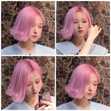 Nhuộm Tóc Top Salon Làm Màu Hồng Phấn Đẹp Giá Rẻ Hoài Đức -Nam Đỗ Hair Salon
