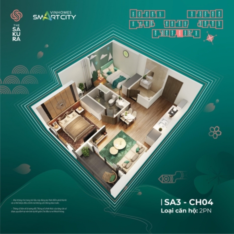 Mở bán căn hộ 54m2 2,7 tỷ 2PN ký HĐMB trực tiếp Vinhomes LH 0981 261 261