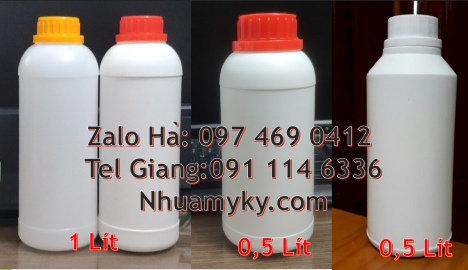 Chai nhựa 50ml đựng thuốc trừ sâu, Chai 100ml màu trong Chai nhựa 1000ml đựng mật ong, chai nhựa đự