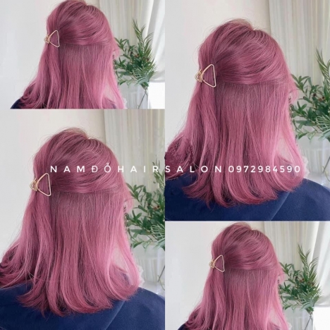 Nhuộm Tóc Làm Màu Tím Hồng Đẹp Giá Rẻ Hoài Đức -Nam Đỗ Hair Salon