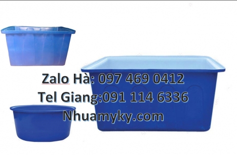 thùng chữ nhật 1000 lít, thùng nhựa vuông 750 lít, Thùng nhựa nuôi hải sản, Thùng nhựa dung t