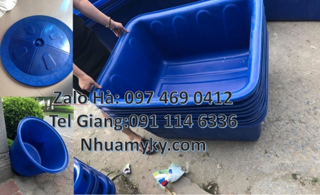 thùng chữ nhật 1000 lít, thùng nhựa vuông 750 lít, Thùng nhựa nuôi hải sản, Thùng nhựa dung t