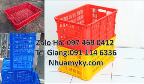 sóng nhựa hở, sóng hở 4t5, sóng nhựa công nghiệp Rổ nhựa đựng trái cây, thùng nhựa đựng hải sản, Só