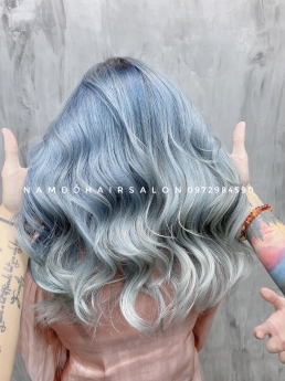 Nhuộm Tóc Top Salon Làm Màu Xanh Khói Đẹp Giá Rẻ Hoài Đức -Nam Đỗ Hair Salon