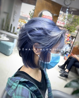 Nhuộm Tóc Top Salon Làm Màu Xanh Khói Đẹp Giá Rẻ Hoài Đức -Nam Đỗ Hair Salon
