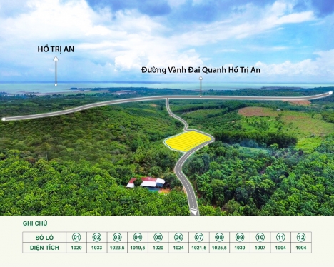 Đất Nền Sinh Thái View Hồ Trị An