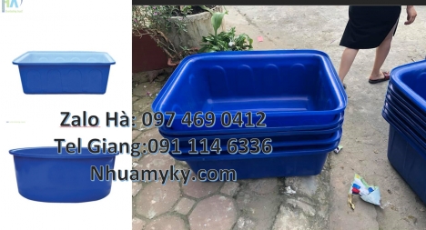 thùng chữ nhật 1000 lít, thùng nhựa vuông 750 lít, Thùng nhựa nuôi hải sản, Thùng nhựa dung t