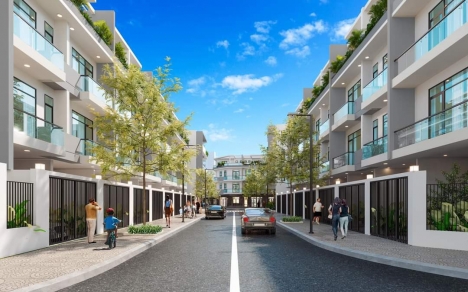 Nhà phố kiểu mẫu Bcons Plaza- Dĩ An, chỉ 152 căn 1T2L, sổ hồng riêng, ân hạn gốc và lãi 0%, 18 tháng