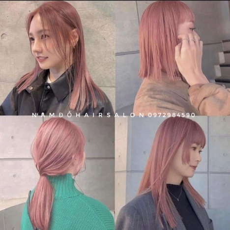 Nhuộm Tóc Top Salon Làm Màu Hồng Trà Sữa Đẹp Uy Tín Giá Rẻ Hoài Đức -Nam Đỗ Hair Salon