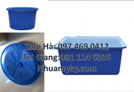 thùng chữ nhật 1000 lít, thùng nhựa vuông 750 lít, Thùng nhựa nuôi hải sản, Thùng nhựa dung t