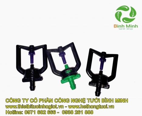 Phun mưa họng đen azud, phun mưa tưới gốc, phun mưa có que cắm, phun mưa azud dạng treo