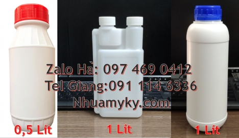 Chai nhựa 50ml đựng thuốc trừ sâu, Chai 100ml màu trong Chai nhựa 1000ml đựng mật ong, chai nhựa đự