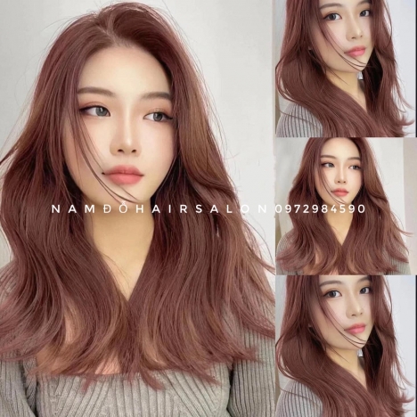 Nhuộm Tóc Top Salon Làm Màu Hồng Trà Sữa Đẹp Giá Rẻ Hoài Đức - Nam Đỗ Hair Salon