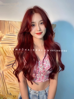 Nhuộm Tóc Top Salon Làm Màu Tím Đỏ Đẹp Uy Tín Giá Rẻ Hoài Đức -Nam Đỗ Hair Salon