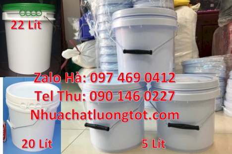 Xô nhựa 18 lít nắp chiết rót. Giá bán Vỏ thùng 20 lít quai nhựa, Xô nhựa 20 lít, lon nhựa