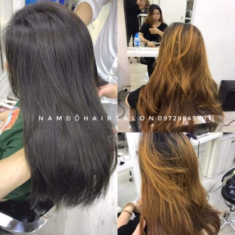 Nhuộm Tóc Salon Làm Màu Nâu Vàng Đẹp Giá Rẻ Hoài Đức -Nam Đỗ Hair Salon