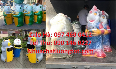 Thùng rác hình thú, sọt nhựa composite, thùng rác nhựa giá rẻ Cung cấp sỉ thùng rác con vật, Thùng r