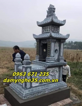 25 Mẫu mộ hai mái bằng đá đẹp bán tại Hà Nam