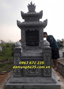 15 Mẫu mộ hai mái bằng đá đẹp bán tại Bắc Ninh