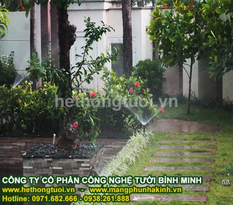 Hệ thống tưới cảnh quan, hệ thống tưới sân vườn, hệ thống tưới cây thông minh