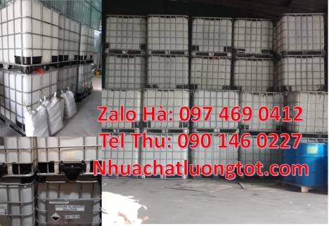 Tank 1000L đựng chất phụ gia thực phẩm, bồn nhựa 1000l đựng axit, Tank IBC 1000 lít, Thùng IBC 1000l