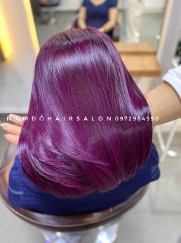Nhuộm Tóc Top Salon Làm Màu Tím Đỏ Đẹp Giá Rẻ Hoài Đức -Nam Đỗ Hair Salon