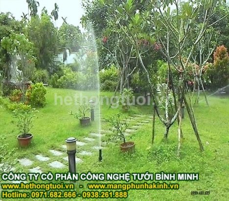 Hệ thống tưới cảnh quan, hệ thống tưới sân vườn, hệ thống tưới cây thông minh