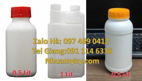 Chai nhựa, chai nhựa hdpe 50ml, chai 100ml nắp vặn, Chai hdpe 100ml vuông, chai 250 ml đựng thuốc sâ