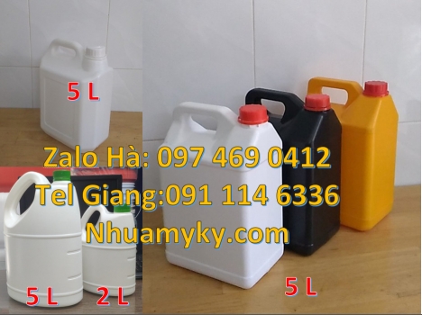 Can 1l quay đựng phân bón hóa học can 2l vòi nhấn can 5l quay xéo Can 4l tròn đựng nước lau sàn,