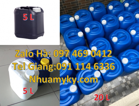Can 1l quay đựng phân bón hóa học can 2l vòi nhấn can 5l quay xéo Can 4l tròn đựng nước lau sàn,