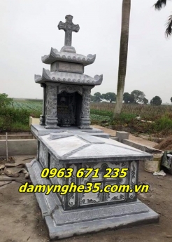 Mẫu mộ hai đao bằng đá đẹp bán tại Hải Phòng