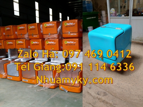 Thùng ship hàng, Giá thùng nhựa giao hàng, Thùng giữ nhiệt xe máy, thùng chở hoa quả, thùng chở hàng