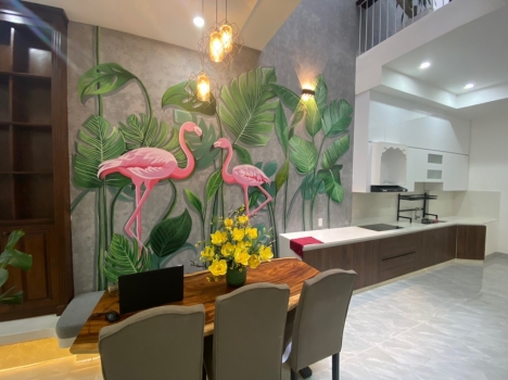 Nhà đẹp 3 tầng ngang 4.5m (100m2) Đường Đinh Thị Vân TP. Đà Nẵng.  chỉ 8 đồng