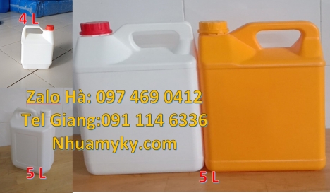 Can 1l quay đựng phân bón hóa học can 2l vòi nhấn can 5l quay xéo Can 4l tròn đựng nước lau sàn,