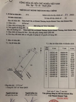 Bán gấp 2173m đất Khánh Thượng giáp Suối , giá chỉ 550k/m