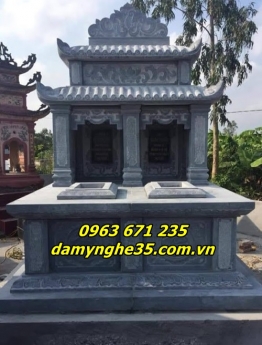 Mẫu Mộ Hai Mái Bằng Đá Đẹp Bán Tại Hải Dương