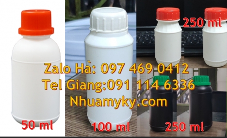 Chai nhựa 100ml 250ml đựng trà sữa, Chai 100ml màu trong, bình nhựa 0.5 lít,Chai 1000ml đựng hóa chấ