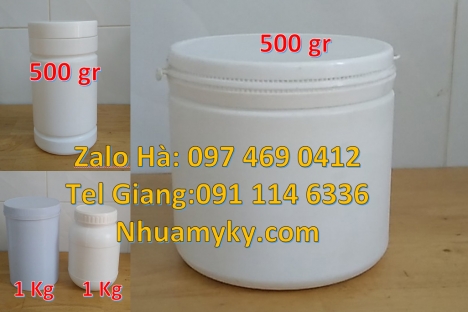 Hủ nhựa 1kg đựng phân bón, Hủ nhựa 500gr vuông đựng axit, hũ nhựa 100gr 200gr 250gr nắp vặn, hũ nhựa