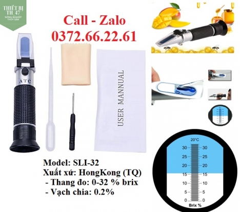 Dụng cụ đo độ ngọt, độ brix trái cây, model sli32