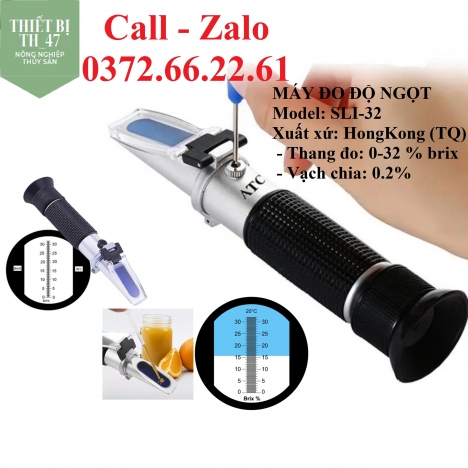 Máy đo độ ngọt (brix) dưa lưới, sli 32 giá tốt