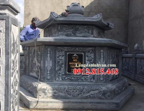 Mộ đá lục giác – Bán mẫu mộ lục giác bằng đá đẹp