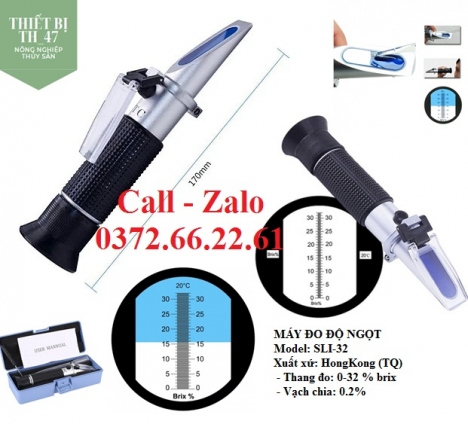 Khúc xạ kế đo độ ngọt, độ brix trái cây sli 32