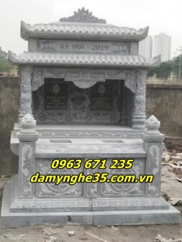 Mẫu mộ đá hai mái đẹp thiết kế cao cấp bán tại Nam Định