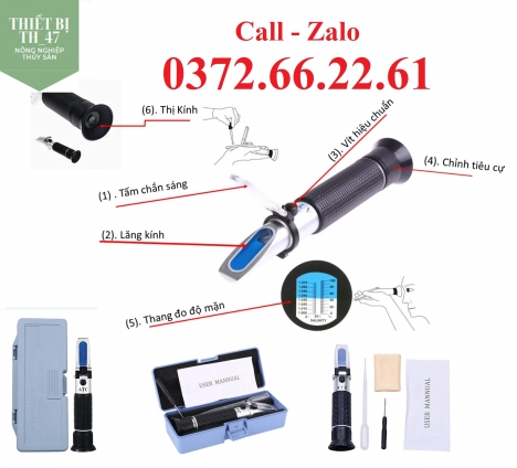 Khúc Xạ Kế Đo Độ Mặn Nước Nuôi Thủy Sản, Model Sli10 Hong Kong